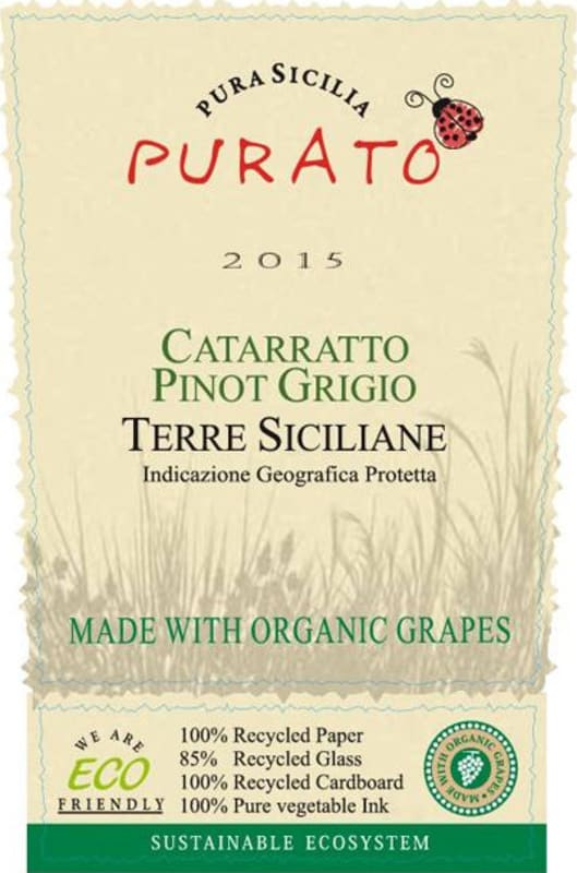 Feudo di Santa Tresa Purato Catarratto Pinot Grigio 2015 Front Label