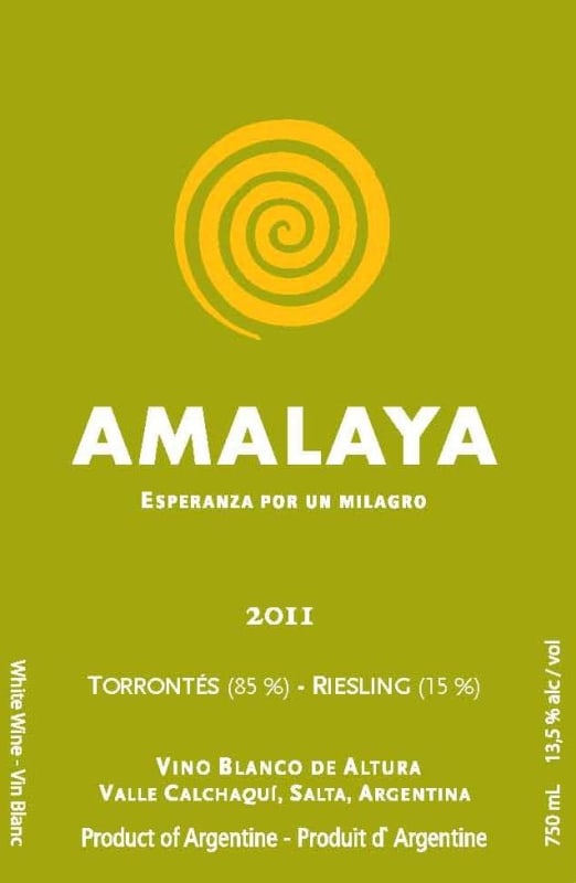 Amalaya Blanco 2011 Front Label
