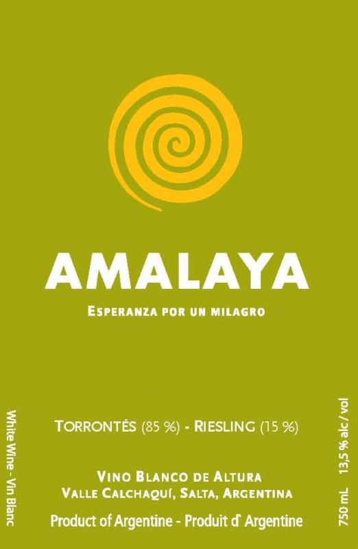 Amalaya Blanco 2014 Front Label