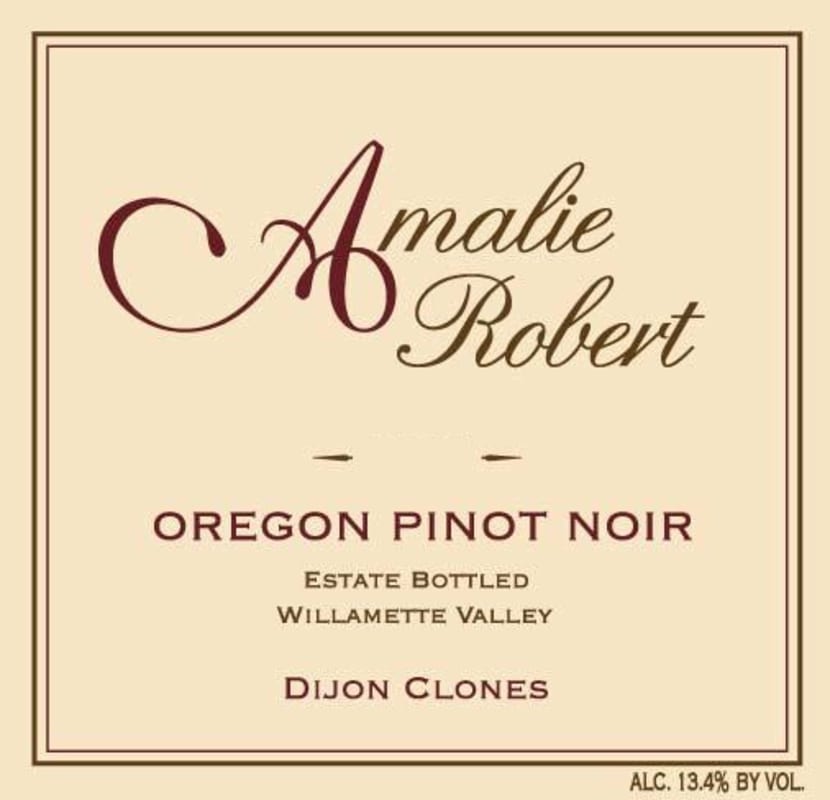 Amalie Robert Dijon Clones Pinot Noir 2012 Front Label