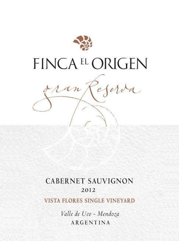 Finca El Origen Gran Reserva Cabernet Sauvignon 2012 Front Label