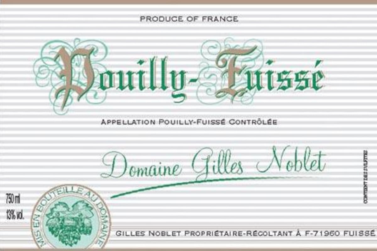 Domaine Gilles Noblet Pouilly-Fuisse 2009 Front Label