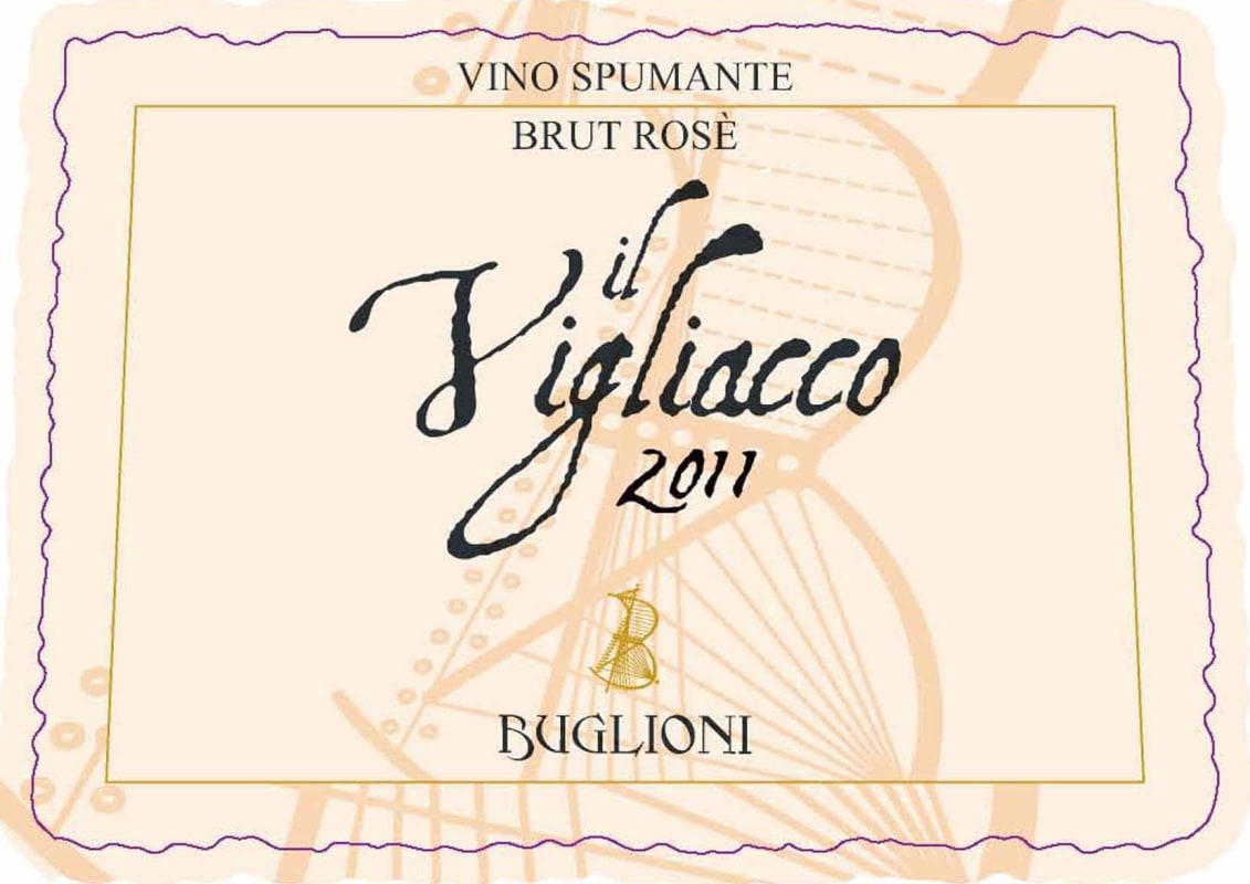 Buglioni Il Vigliacco Spumante Brut Rose 2011 Front Label