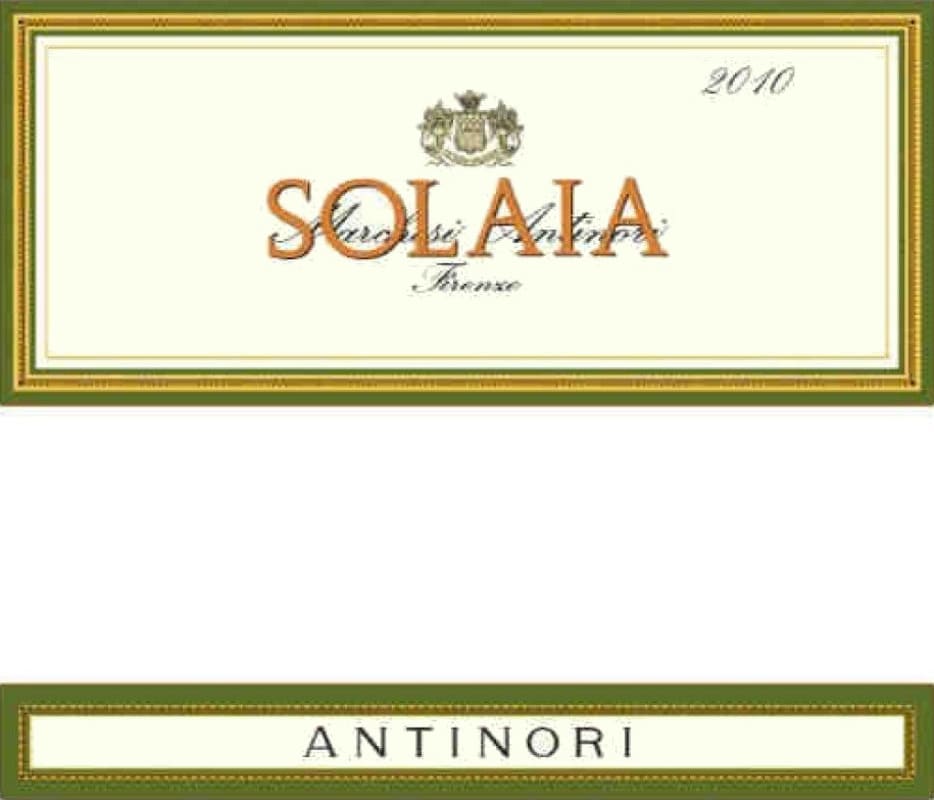 Marchesi Antinori Solaia 2010 Front Label