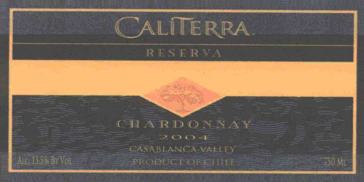 Caliterra Reserva Chardonnay 2004 Front Label