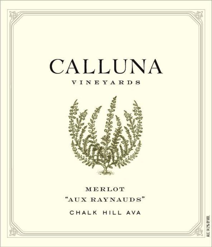Calluna Aux Raynauds Merlot 2012 Front Label