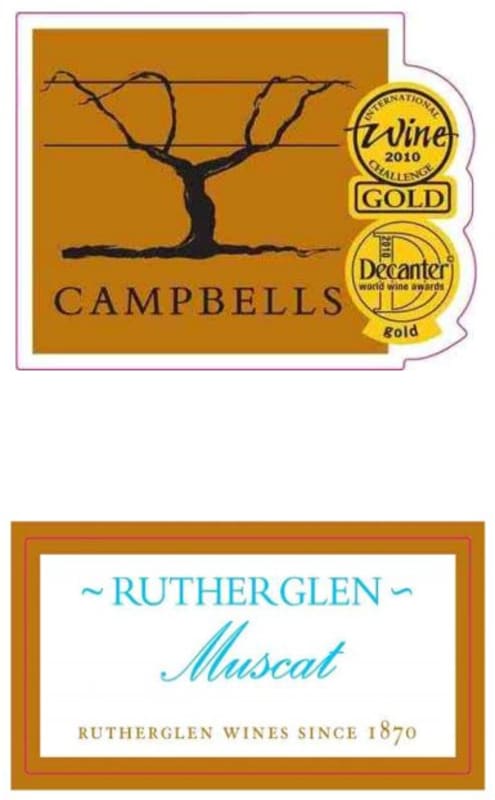 Campbells Rutherglen Muscat 2012 Front Label