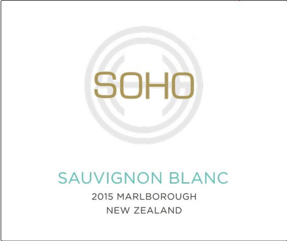 Soho Wine Co. White Collection Sauvignon Blanc 2015 Front Label