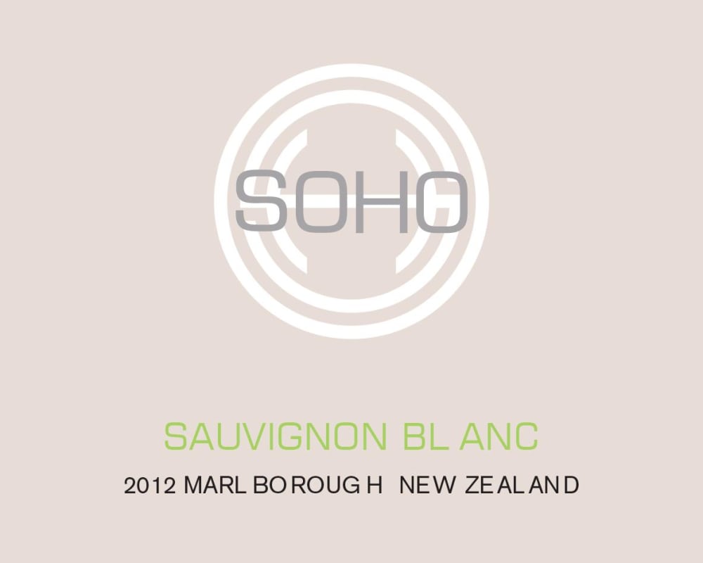 Soho Wine Co. White Collection Sauvignon Blanc 2012 Front Label