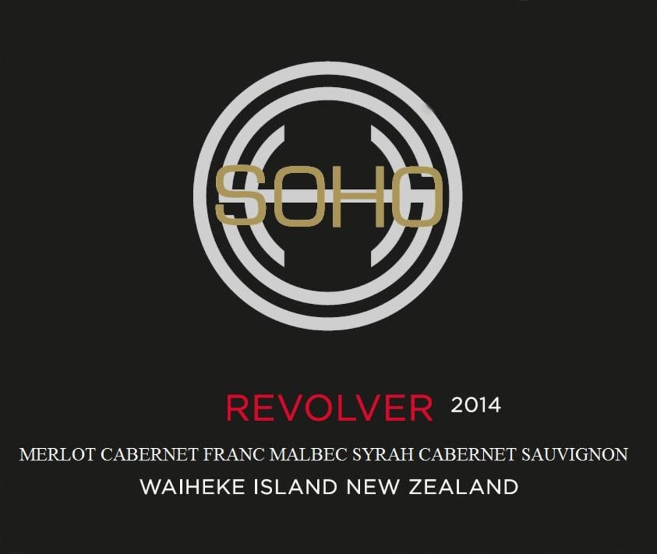 Soho Wine Co. Revolver Merlot Malbec Cabernet Sauvignon 2014 Front Label