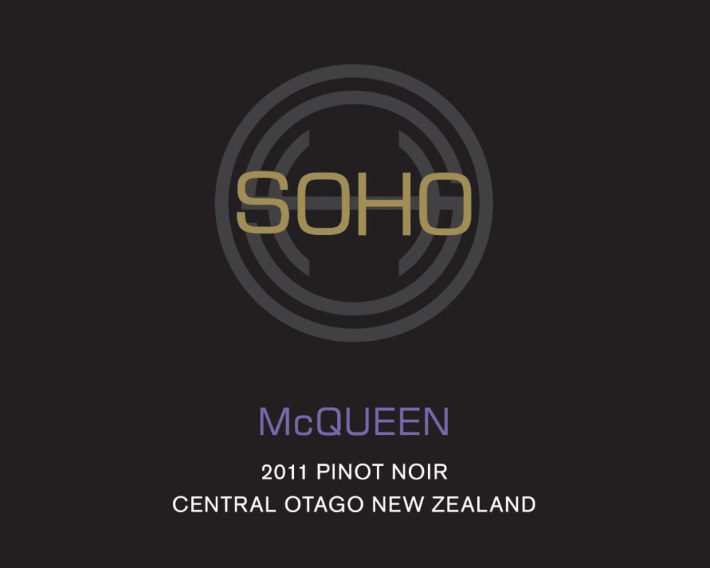 Soho Wine Co. McQueen Pinot Noir 2011 Front Label