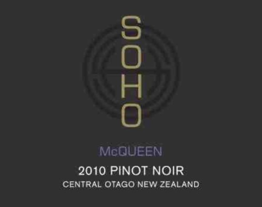 Soho Wine Co. McQueen Pinot Noir 2010 Front Label