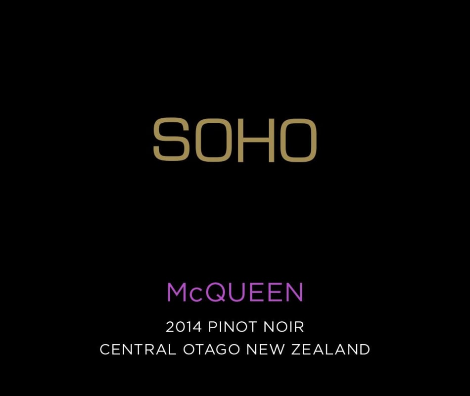 Soho Wine Co. McQueen Pinot Noir 2014 Front Label