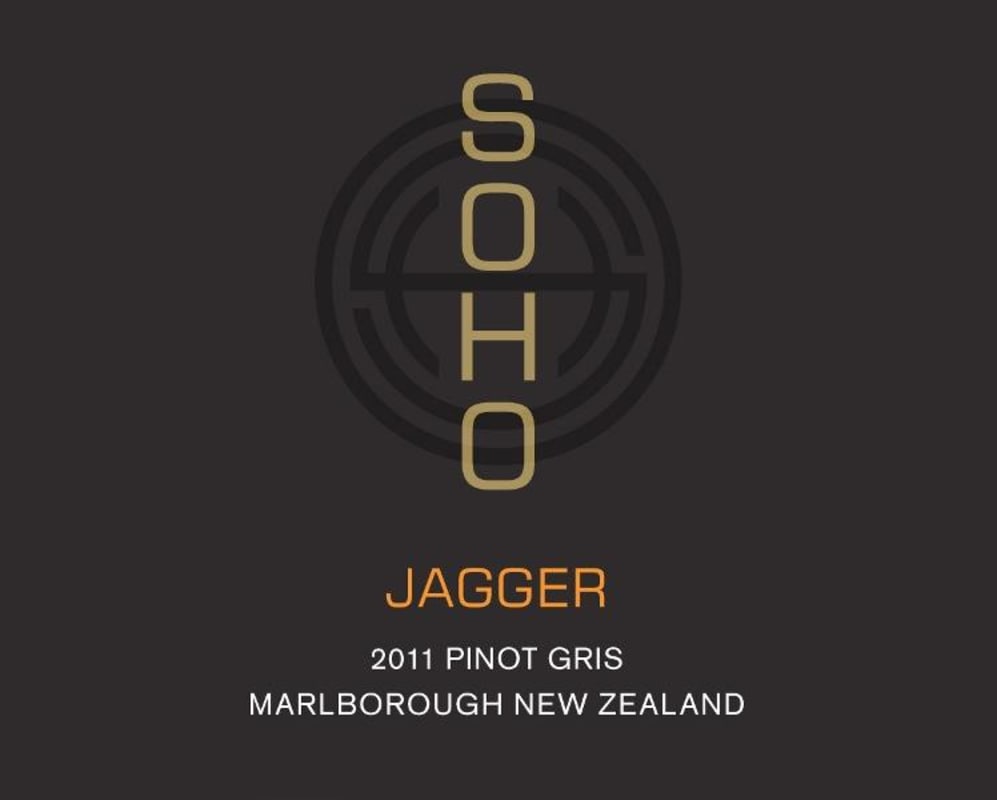 Soho Wine Co. Jagger Pinot Gris 2011 Front Label