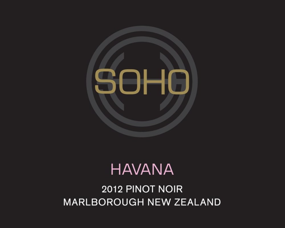 Soho Wine Co. Havana Pinot Noir 2012 Front Label