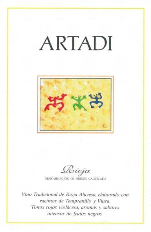 Artadi Joven Tinto 2016 Front Label