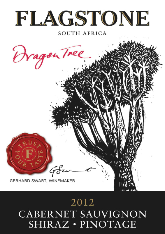 Flagstone Dragon Tree Red 2012 Front Label