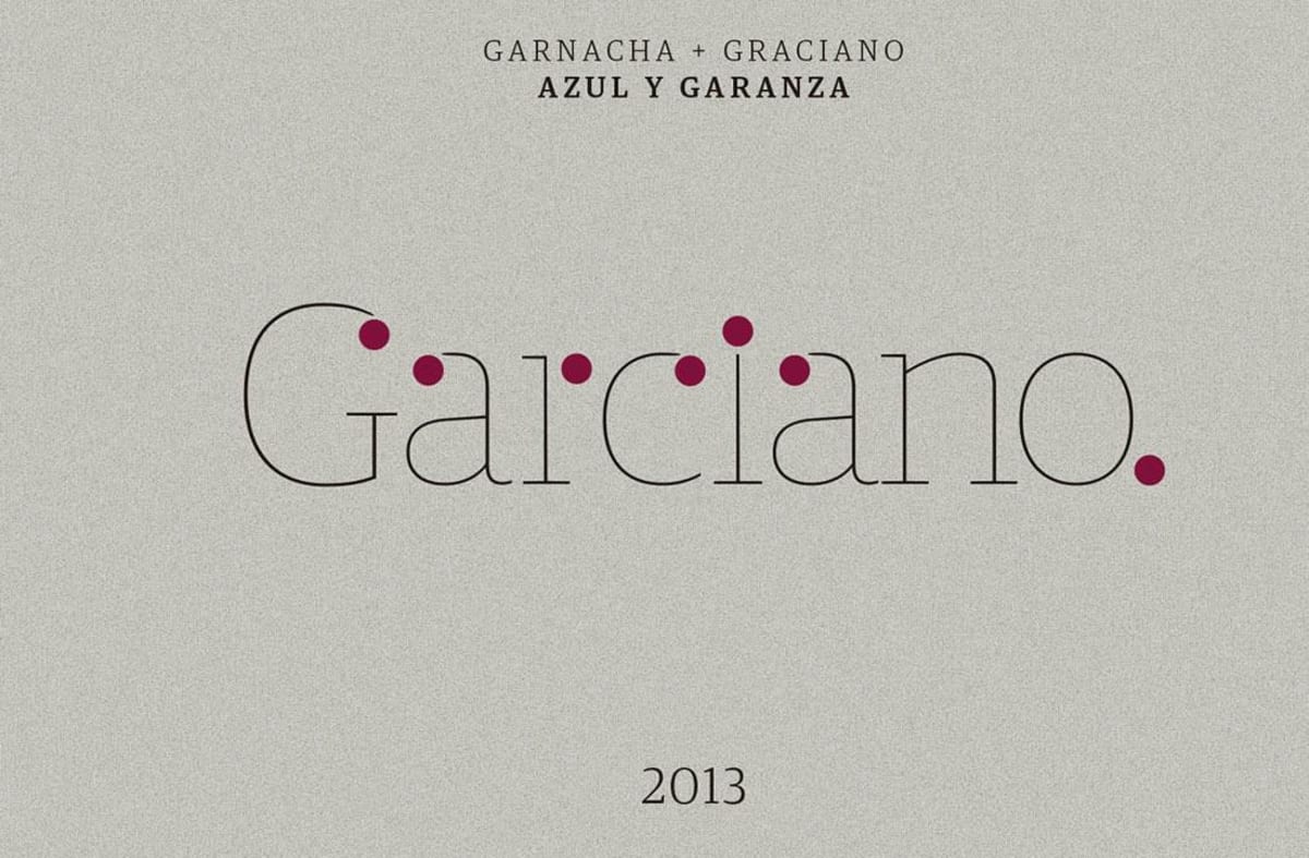 Azul y Garanza Garciano 2013 Front Label