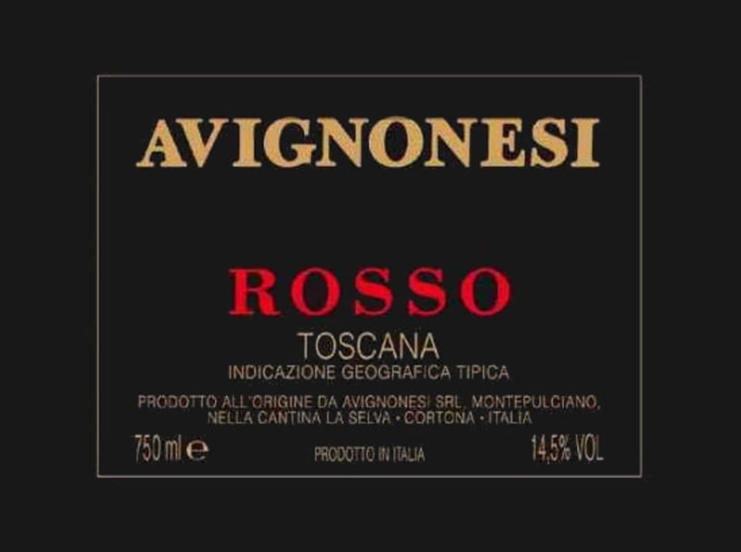 Avignonesi Toscana Rosso 2014 Front Label