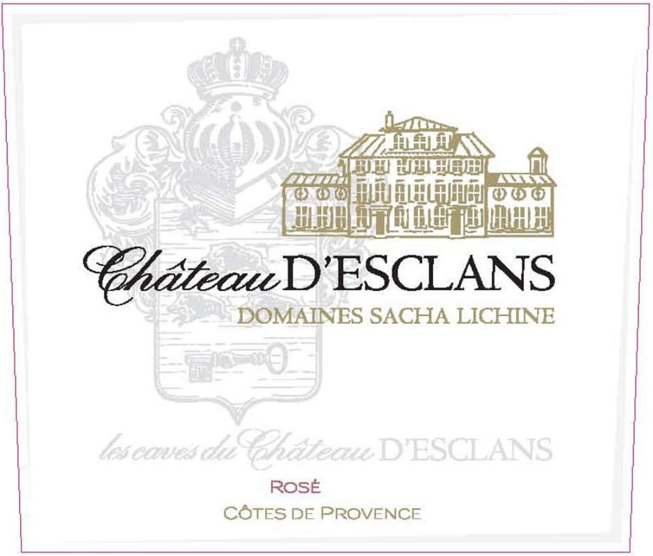 Chateau d'Esclans Cotes de Provence Rose 2013 Front Label