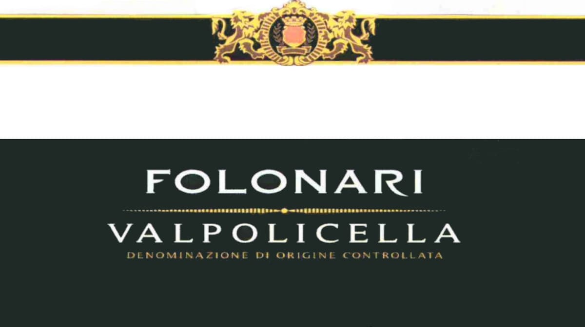 Folonari Valpolicella 2013 Front Label