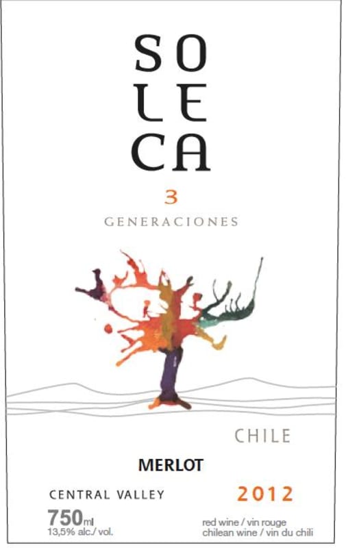 Soleca Merlot 2012 Front Label
