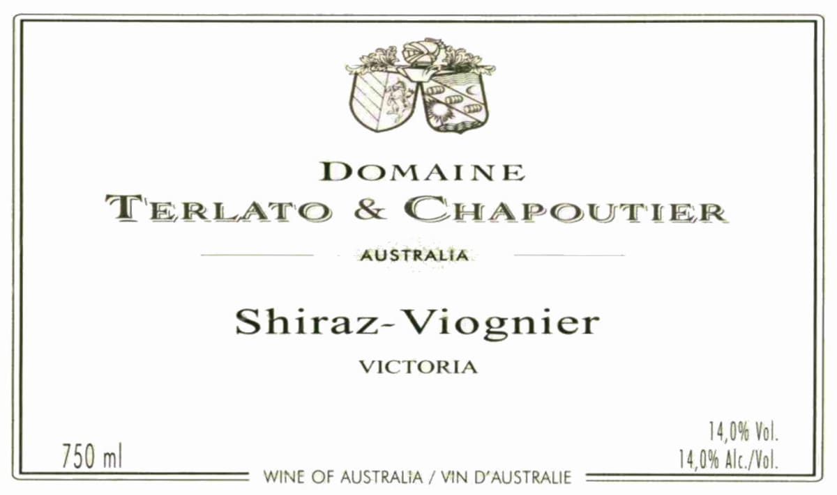 Domaine Terlato & Chapoutier Shiraz-Viognier 2009 Front Label
