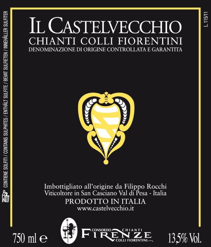 Castelvecchio Chianti Colli Fiorentini Il Castelvecchio 2011 Front Label