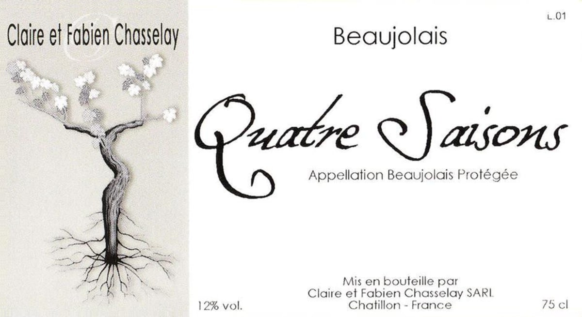 Domaine Chasselay Beaujolais Quatre Saisons 2015 Front Label