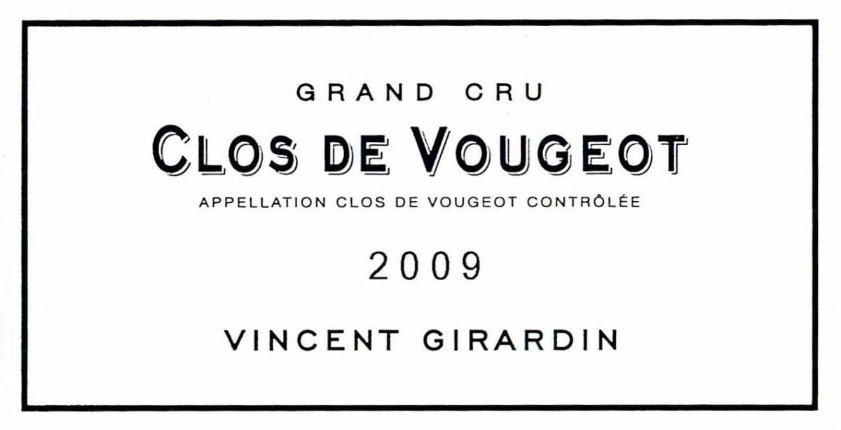 Vincent Girardin Clos de Vougeot Grand Cru 2009 Front Label