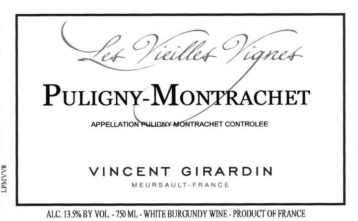 Vincent Girardin Puligny-Montrachet Les Vieilles Vignes 2011 Front Label