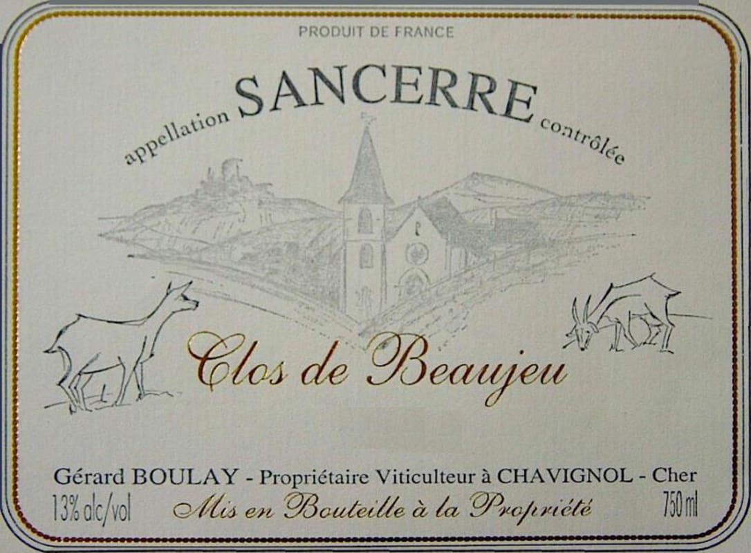 Gerard Boulay Sancerre Clos de Beaujeu 2005 Front Label