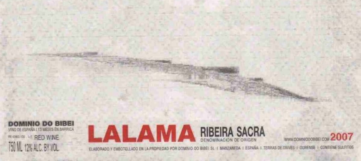 Dominio do Bibei Ribeira Sacra Lalama 2007 Front Label