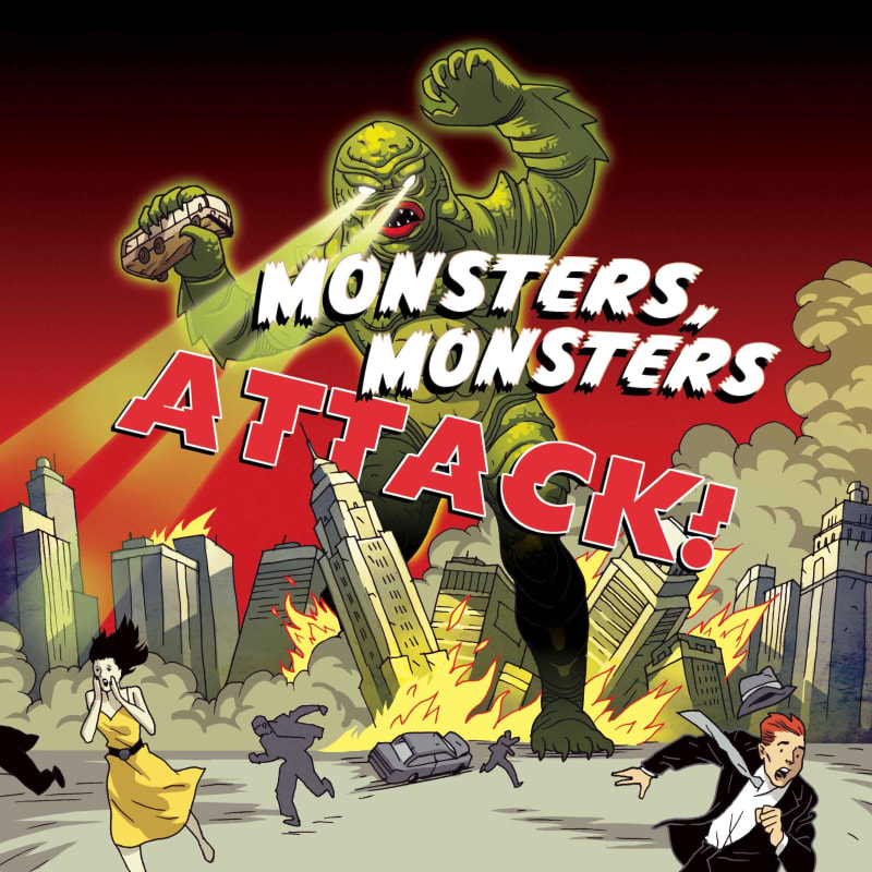 Some Young Punks Monsters, Monsters Attack 2012 Front Label
