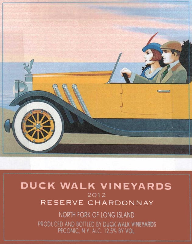Duck Walk Reserve Chardonnay 2012 Front Label