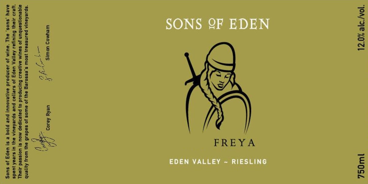 Sons of Eden Freya Riesling 2014 Front Label