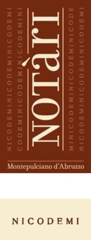 Nicodemi Montepulciano d'Abruzzo Colline Teramane Notari 2010 Front Label