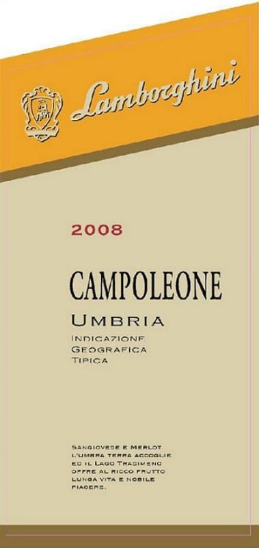 Lamborghini Campoleone 2008 Front Label