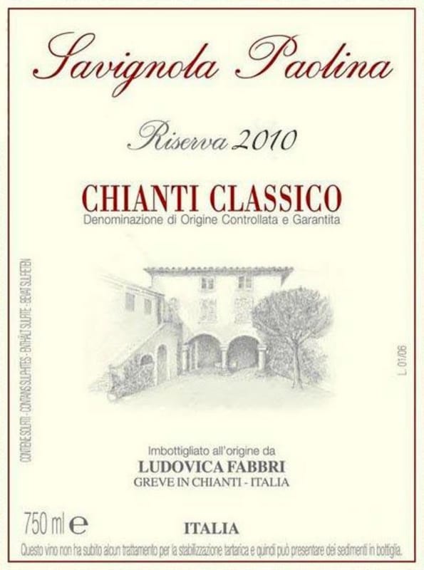 Paolina, S. Chianti Classico Riserva 2010 Front Label