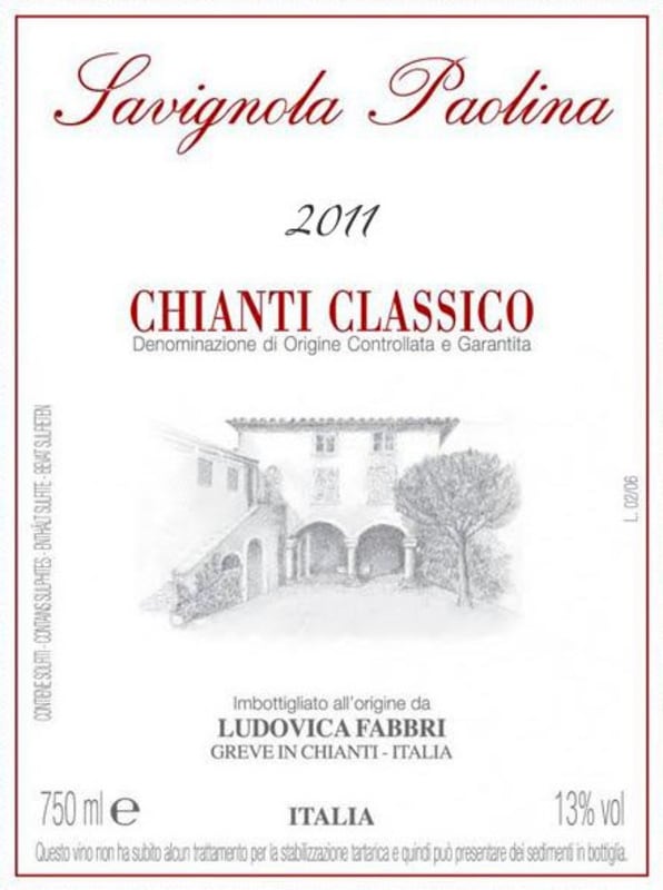 Paolina, S. Chianti Classico 2011 Front Label