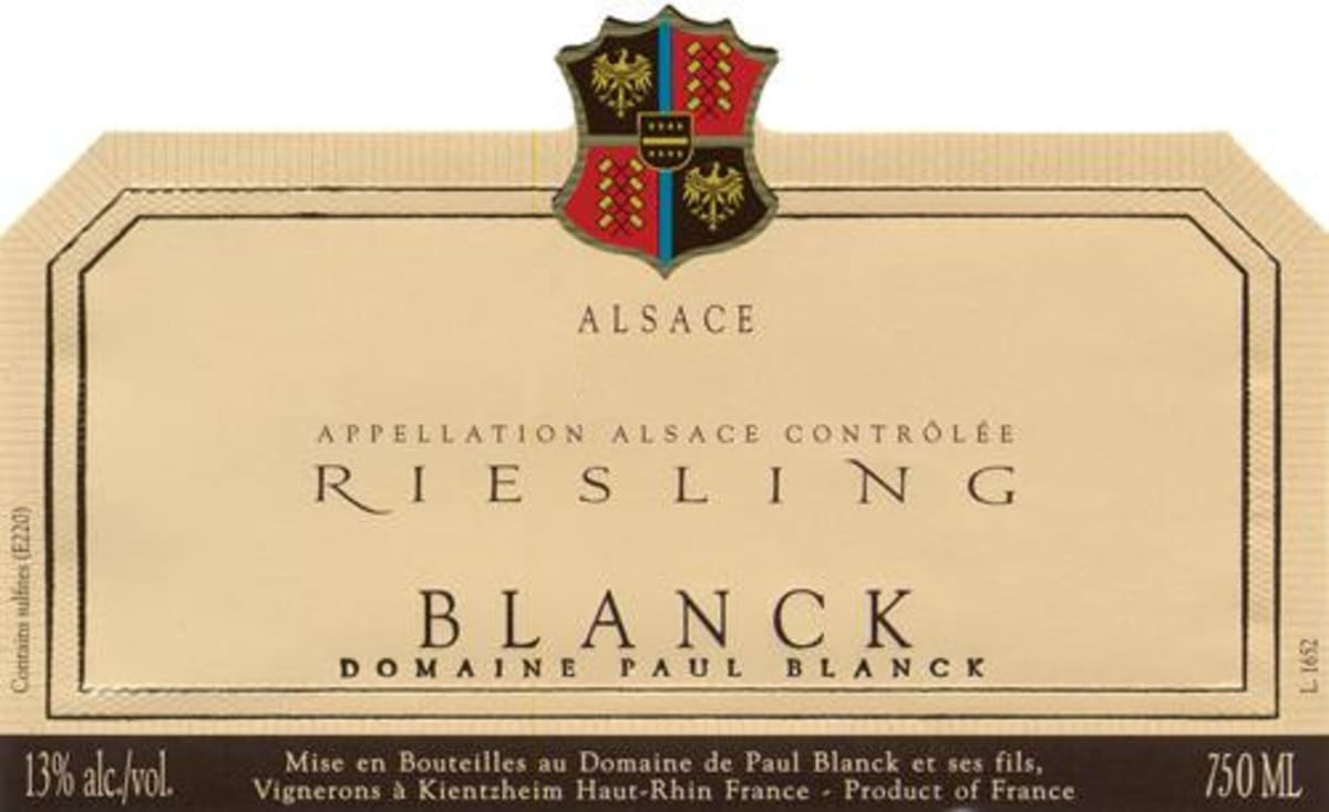 Paul Blanck Et Fils Classique Riesling 2011 Front Label