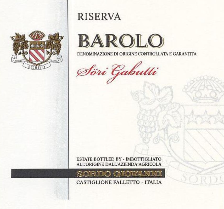 Weingut Ehrhart Barolo Sori Gabutti Riserva 2010 Front Label