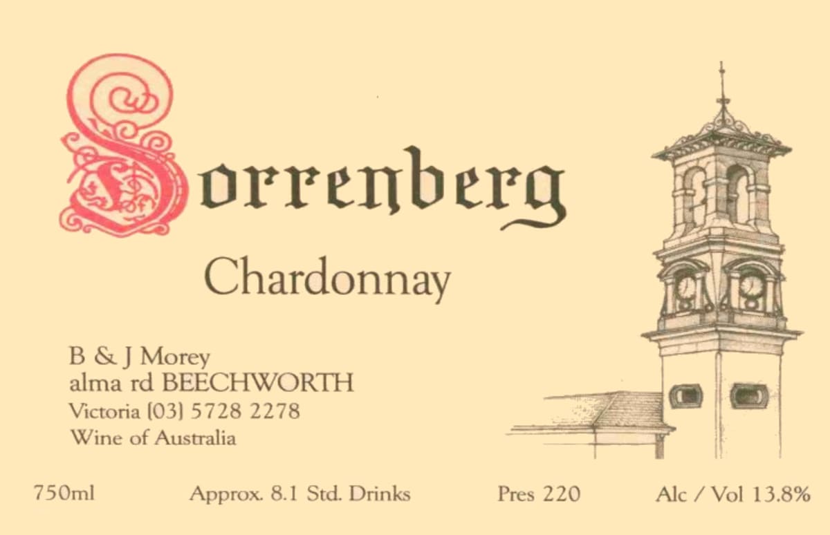 Sorrenberg Vineyard Chardonnay 2008 Front Label