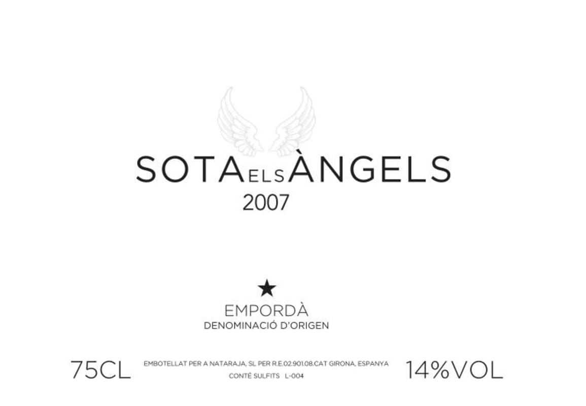 Sota els Angels Tinto 2007 Front Label
