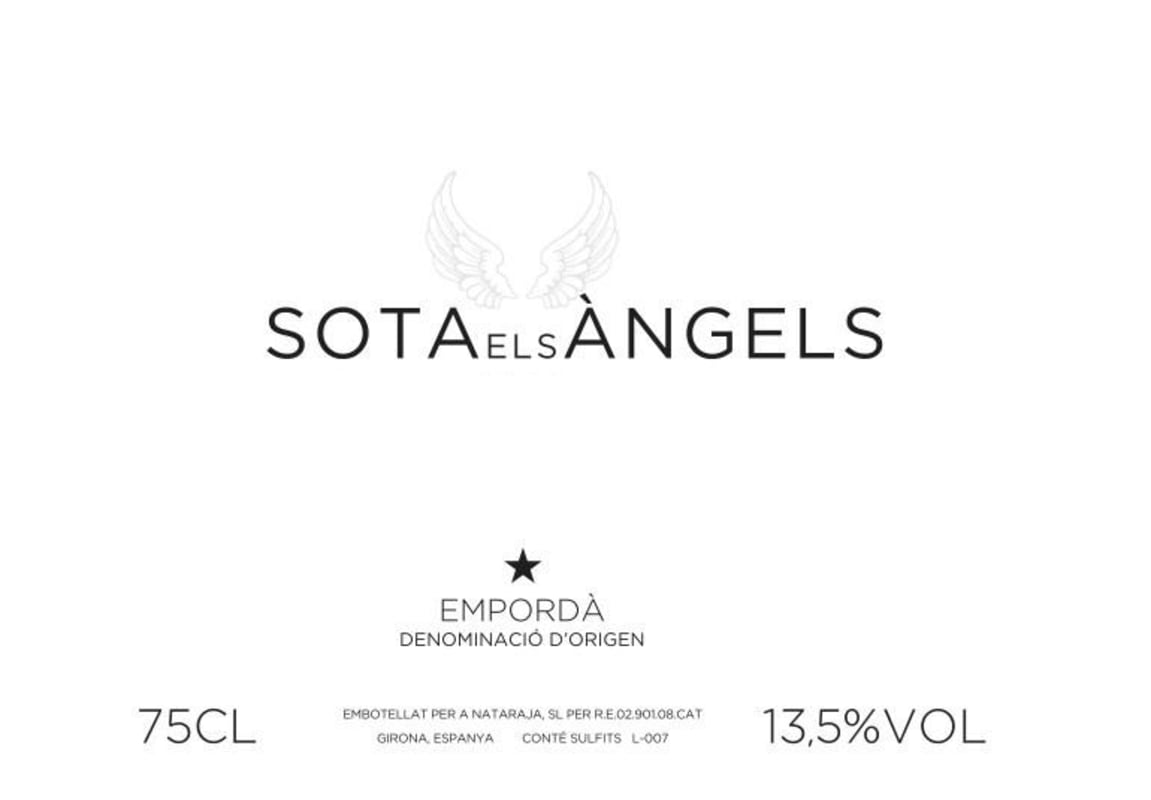 Sota els Angels Blanco 2013 Front Label