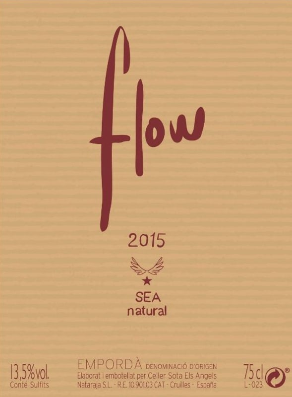 Sota els Angels Flow Tinto 2015 Front Label