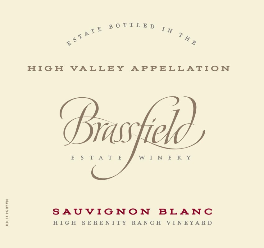 Brassfield Serenity Ranch Vineyard Sauvignon Blanc 2013 Front Label