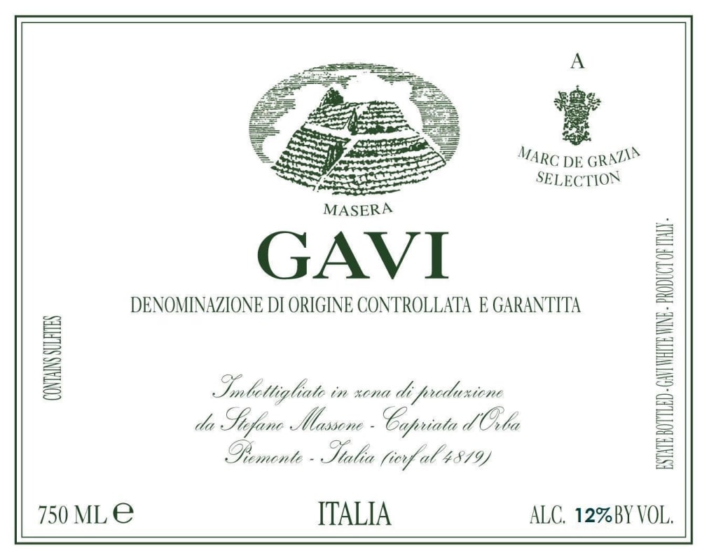 Stefano Massone Gavi Masera 2010 Front Label