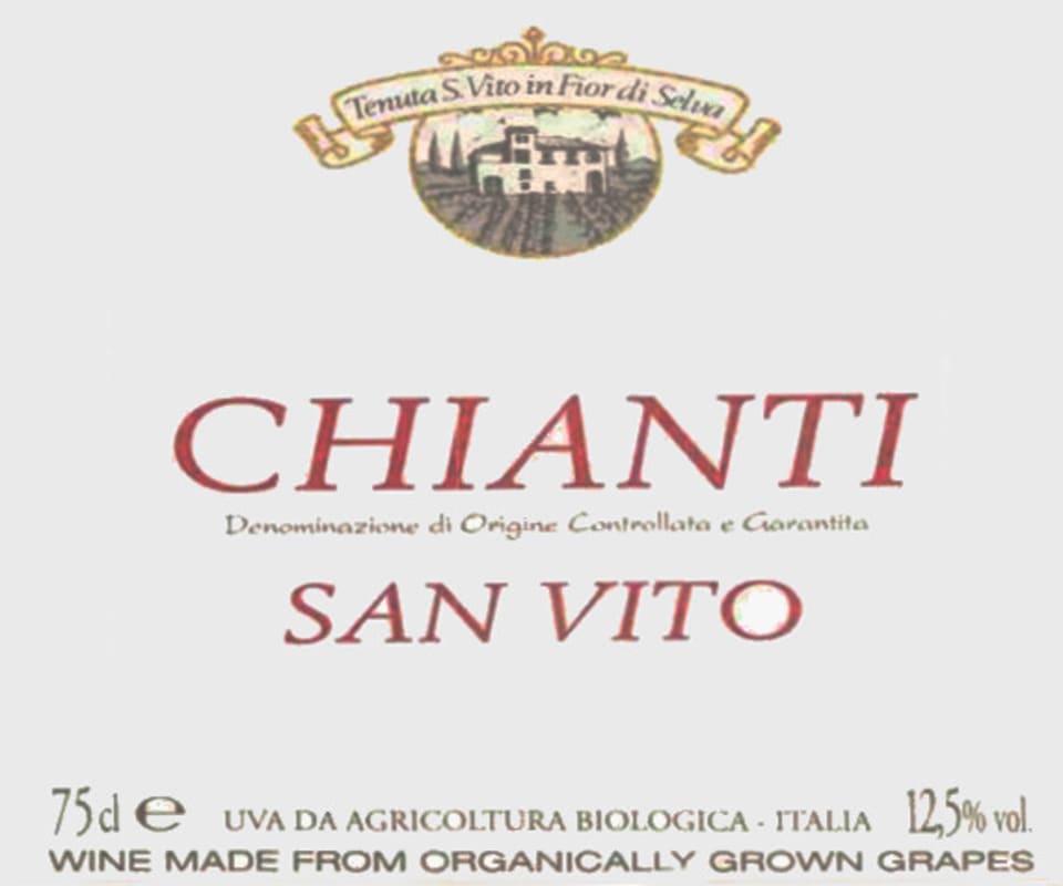 San Vito Chianti 2001 Front Label