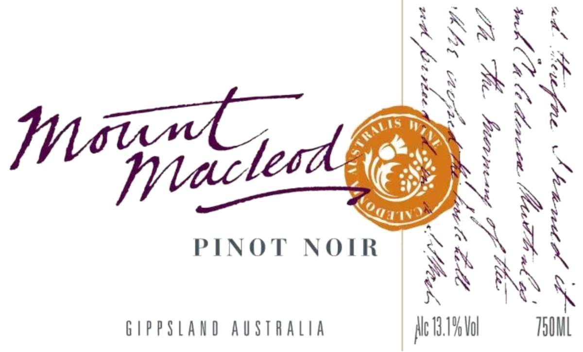 South Gippsland Wine Company Pty Ltd. Mount Macleod Pinot Noir 2012 Front Label